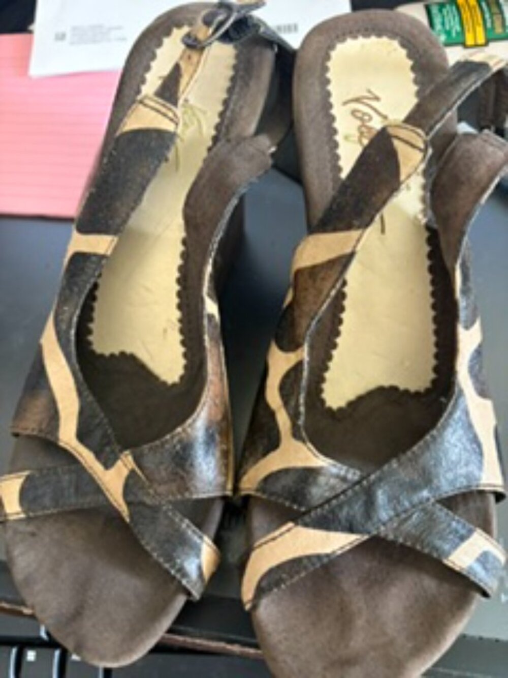 ANIMAL PRINT WEDGE SHOES
